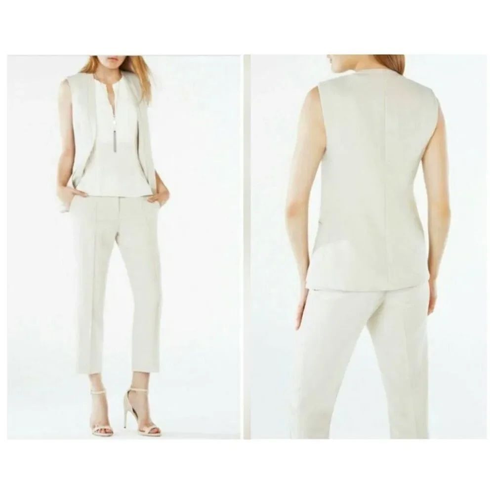 BCBGMaxazria Eddie Professional Vest Cream Sz. S